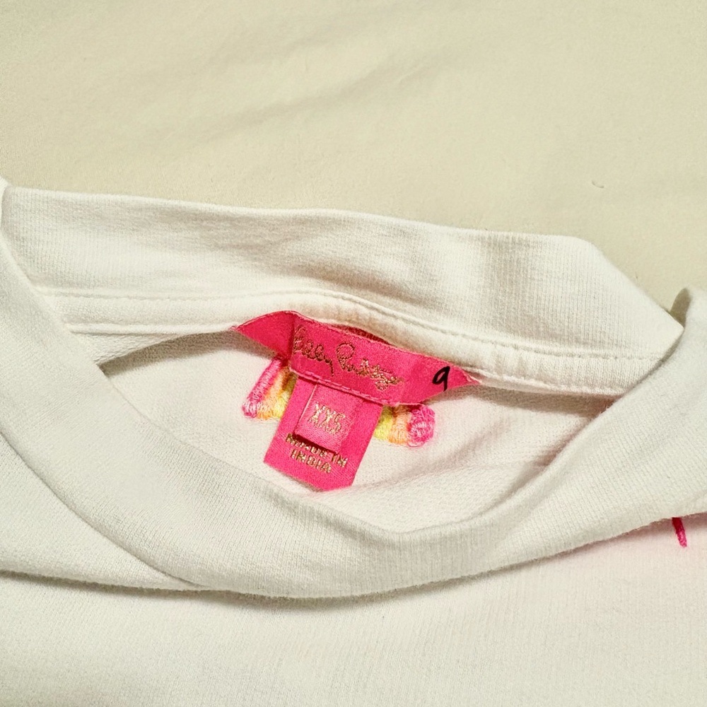 Lily Pulitzer Sheridan Rainbow Sweatshirt 100% Cotton size XXS - Picture 6 of 7